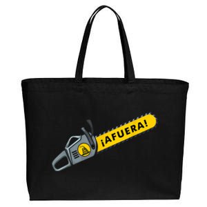 Afuera Milei Chainsaw Libertarian Ancap Liberty Freedom Cotton Canvas Jumbo Tote