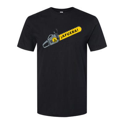 Afuera Milei Chainsaw Libertarian Ancap Liberty Freedom Softstyle CVC T-Shirt