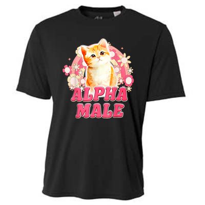 Alpha Male Cat Kitten Funny Cooling Performance Crew T-Shirt