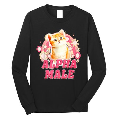 Alpha Male Cat Kitten Funny Long Sleeve Shirt