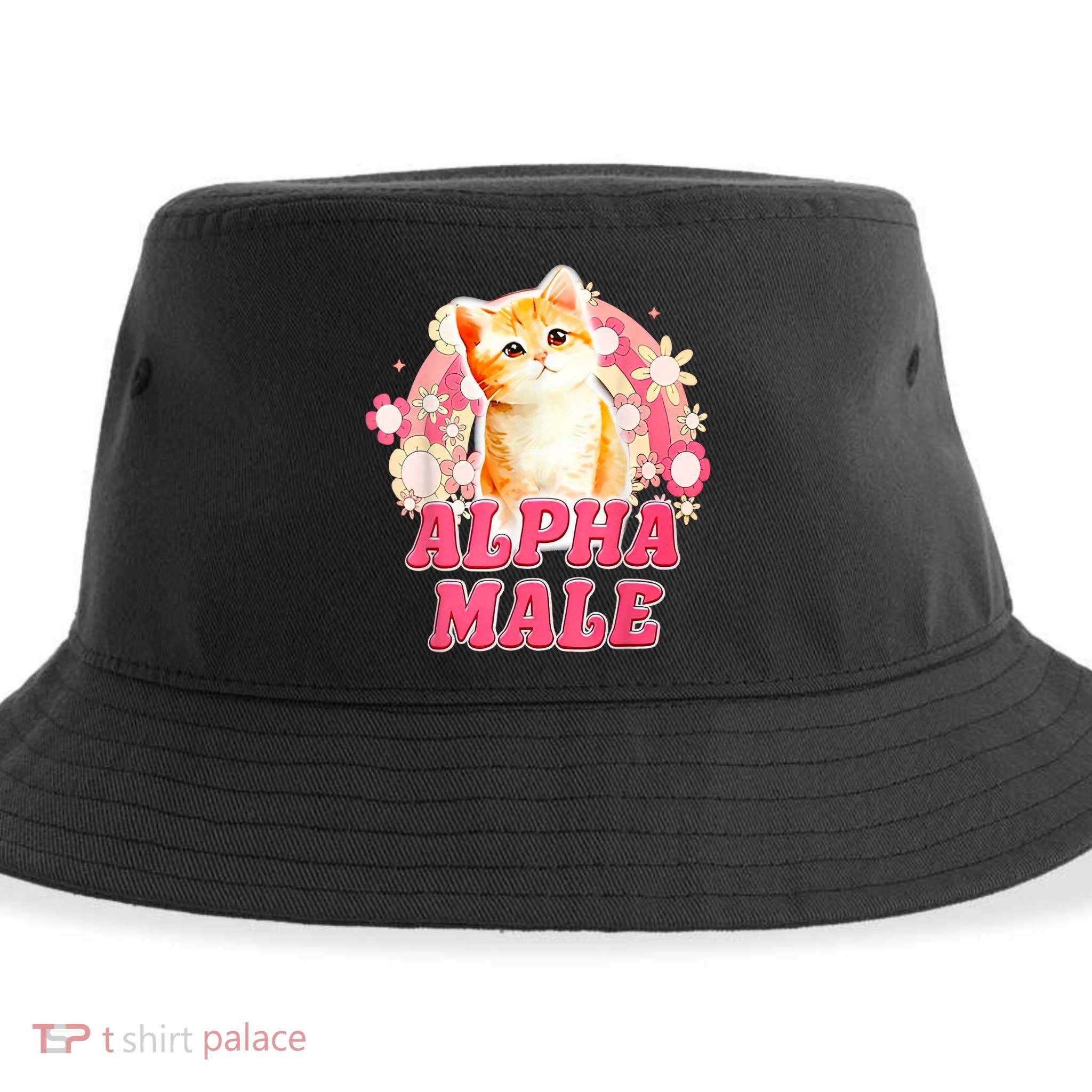 Alpha Male Cat Kitten Funny Sustainable Bucket Hat