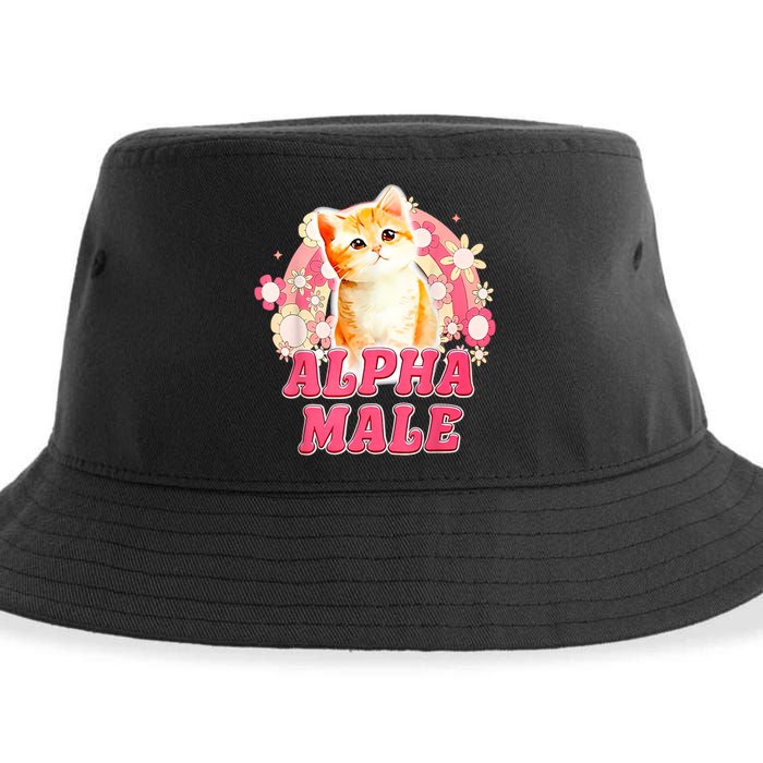 Alpha Male Cat Kitten Funny Sustainable Bucket Hat