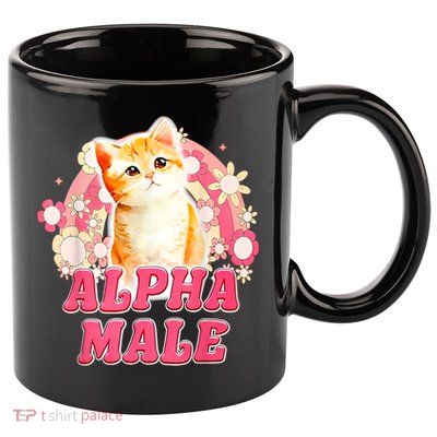 Alpha Male Cat Kitten Funny 11oz C Handle Ceramic Mug