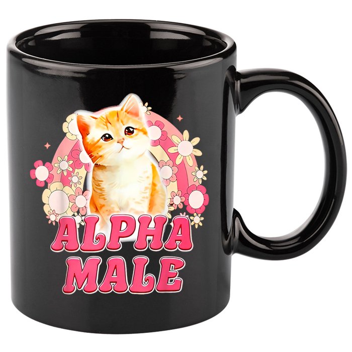 Alpha Male Cat Kitten Funny 11oz C Handle Ceramic Mug