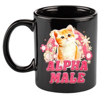 Alpha Male Cat Kitten Funny 11oz C Handle Ceramic Mug