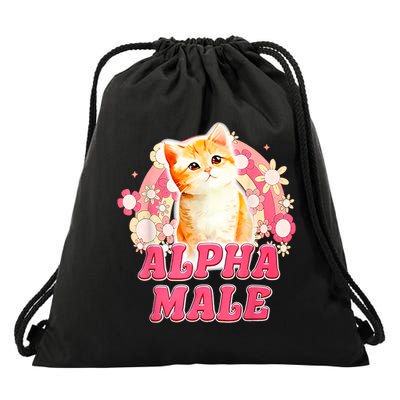 Alpha Male Cat Kitten Funny Drawstring Bag