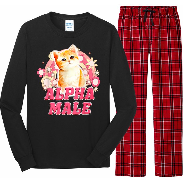 Alpha Male Cat Kitten Funny Long Sleeve Pajama Set