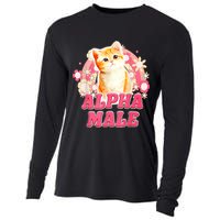 Alpha Male Cat Kitten Funny Cooling Performance Long Sleeve Crew