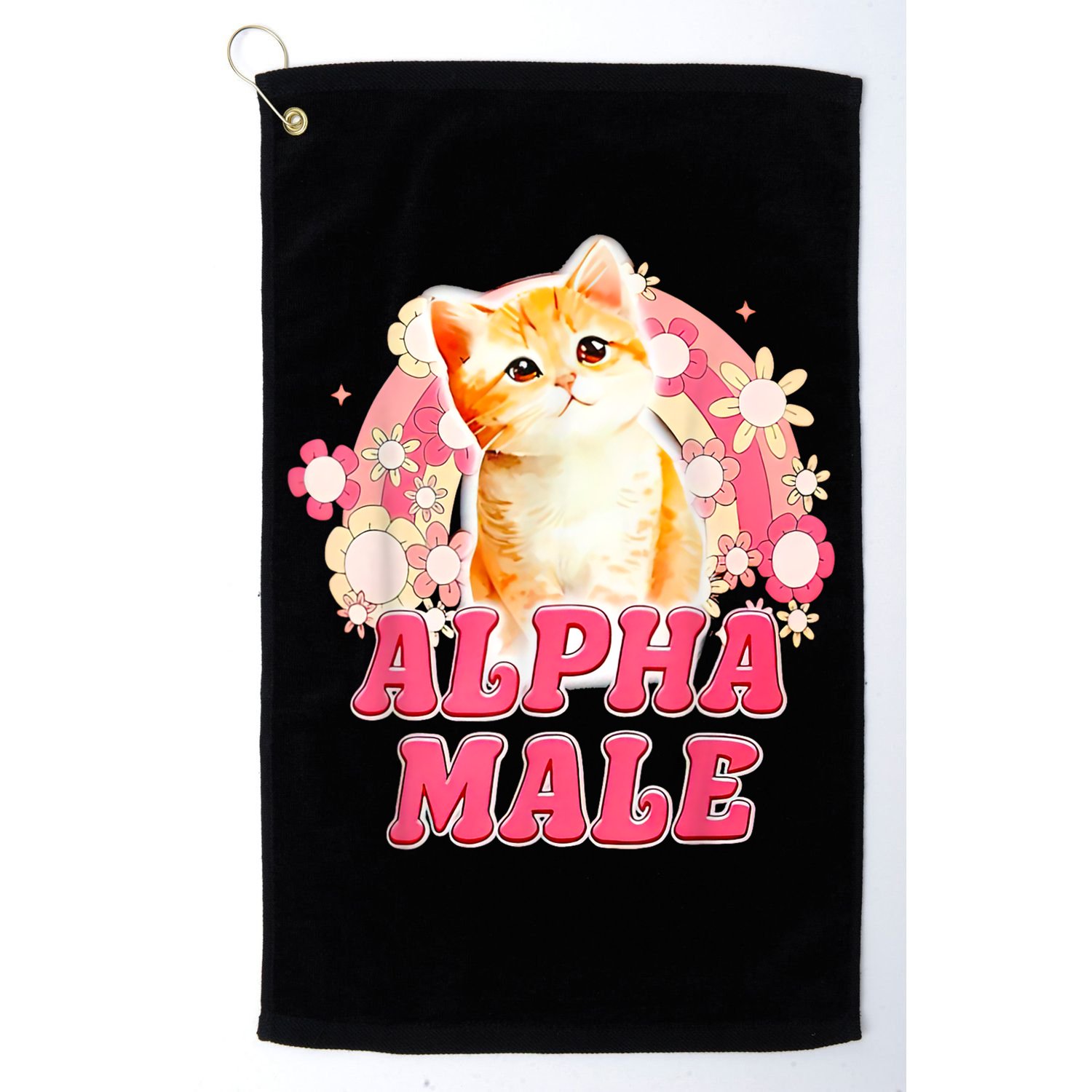 Alpha Male Cat Kitten Funny Golf Towel