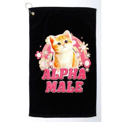 Alpha Male Cat Kitten Funny Platinum Collection Golf Towel