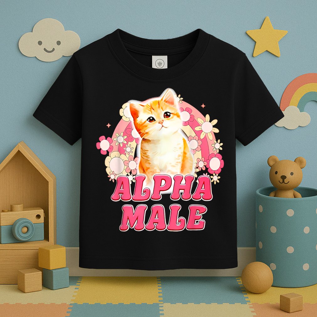 Alpha Male Cat Kitten Funny Toddler T-Shirt