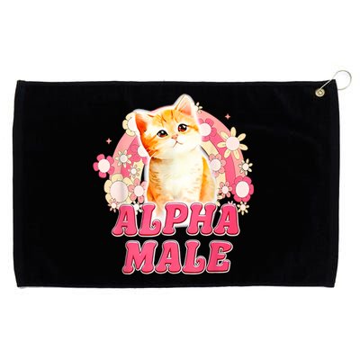 Alpha Male Cat Kitten Funny Grommeted Golf Towel