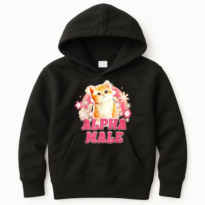 Alpha Male Cat Kitten Funny Kids Hoodie