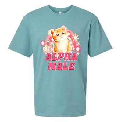 Alpha Male Cat Kitten Funny Sueded Cloud Jersey T-Shirt