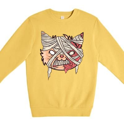 Angry Mummy Cat Premium Crewneck Sweatshirt