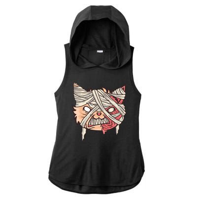 Angry Mummy Cat Ladies PosiCharge Tri-Blend Wicking Draft Hoodie Tank