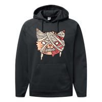 Angry Mummy Cat Performance Fleece Hoodie