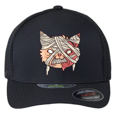 Angry Mummy Cat Flexfit Unipanel Trucker Cap