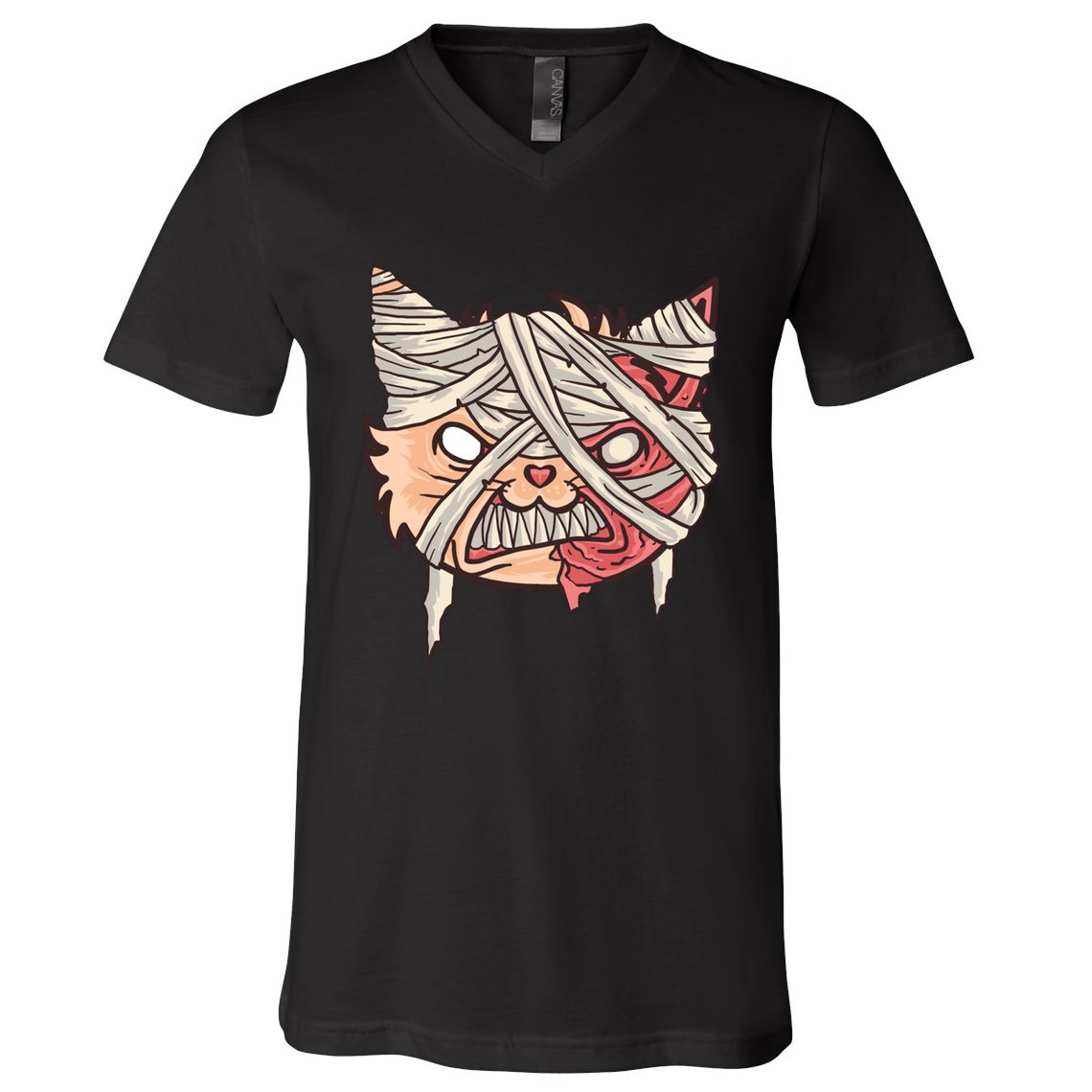 Angry Mummy Cat V-Neck T-Shirt