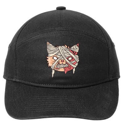 Angry Mummy Cat 7-Panel Snapback Hat