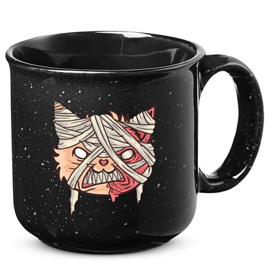 Angry Mummy Cat 15oz Campfire Ceramic Mug