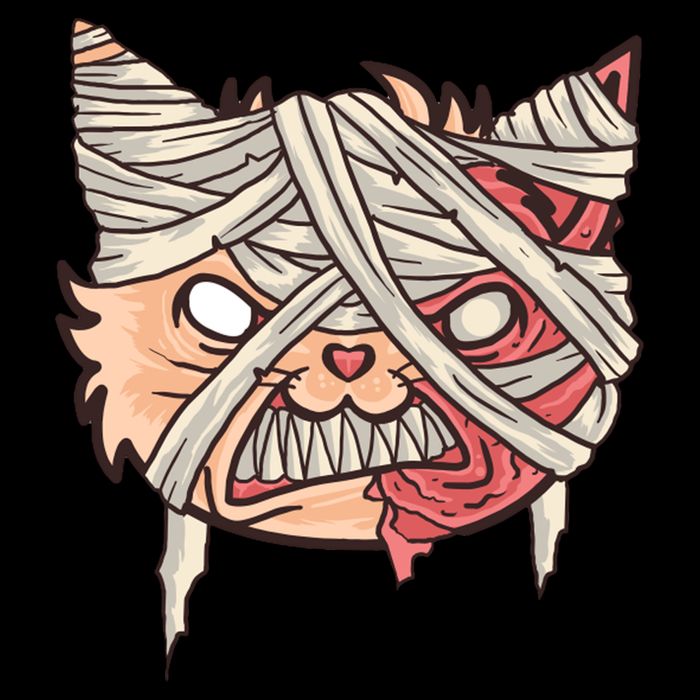 Angry Mummy Cat Drawstring Bag