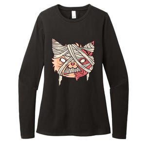 Angry Mummy Cat Womens CVC Long Sleeve Shirt