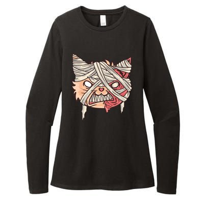 Angry Mummy Cat Womens CVC Long Sleeve Shirt