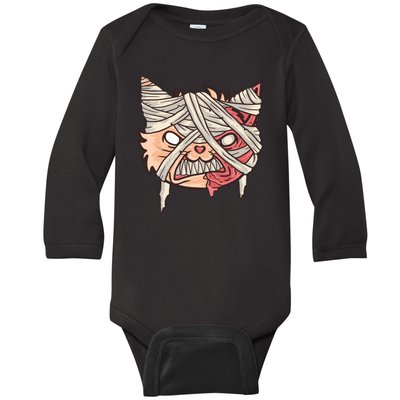 Angry Mummy Cat Baby Long Sleeve Bodysuit