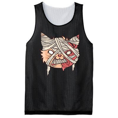 Angry Mummy Cat Mesh Reversible Basketball Jersey Tank