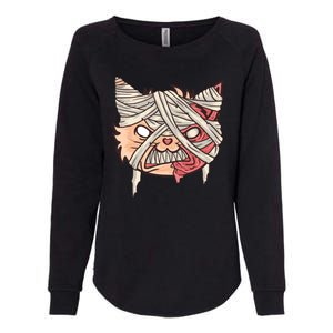 Angry Mummy Cat Womens California Wash Sweatshirt