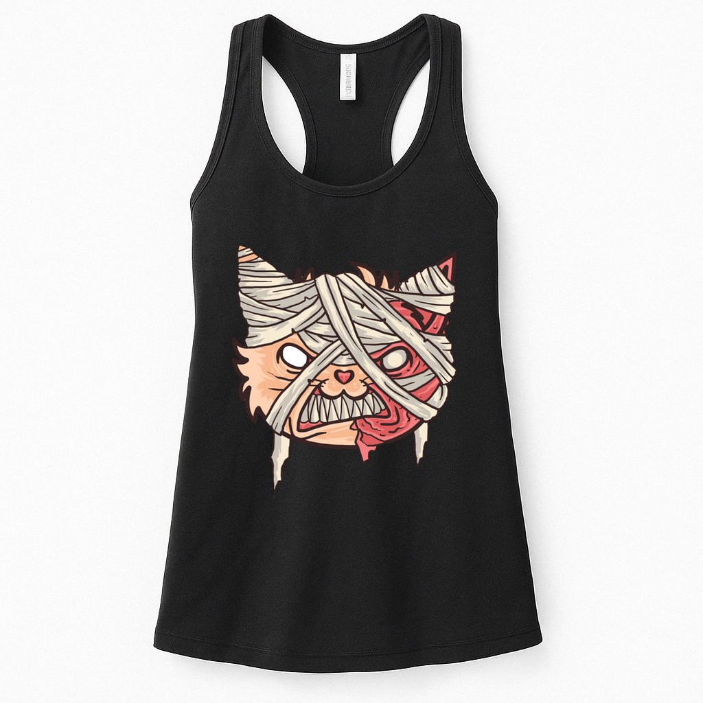 Angry Mummy Cat Womens Tank Top
