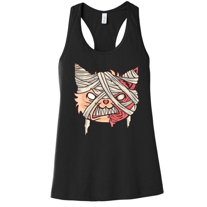 Angry Mummy Cat Women's Racerback Tank