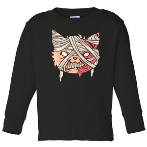 Angry Mummy Cat Toddler Long Sleeve Shirt