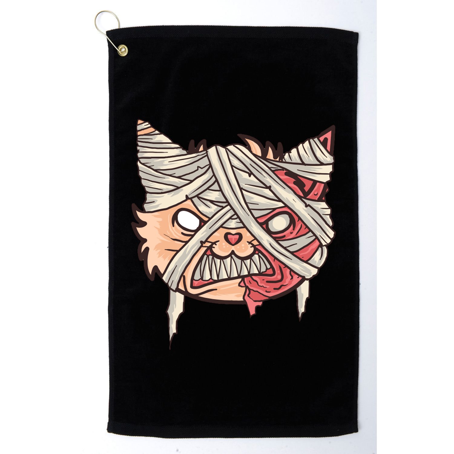 Angry Mummy Cat Golf Towel