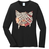 Angry Mummy Cat Ladies Long Sleeve Shirt