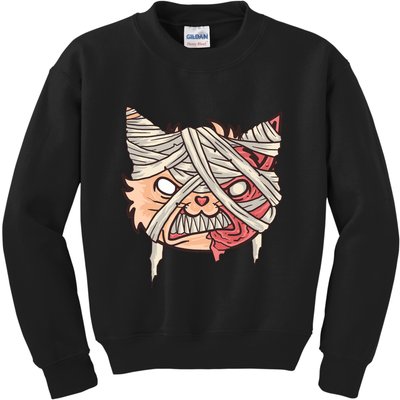 Angry Mummy Cat Kids Sweatshirt