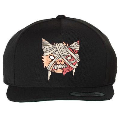 Angry Mummy Cat Wool Snapback Cap