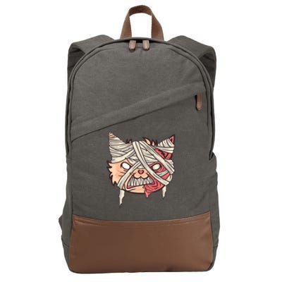 Angry Mummy Cat Cotton Canvas Backpack