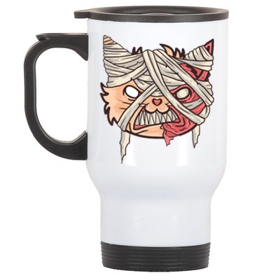 Angry Mummy Cat Stainless Steel Travel Mug