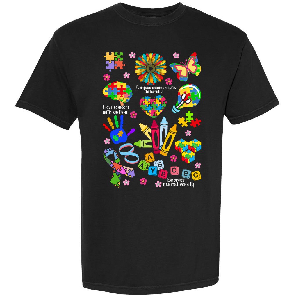 Autism Mashup Collage Comfort Colors T-Shirt