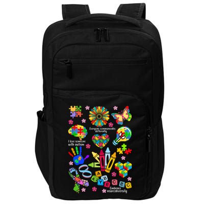 Autism Mashup Collage Impact Tech Backpack