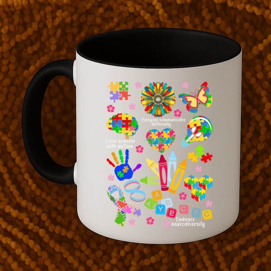 Autism Mashup Collage Mug