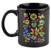 Autism Mashup Collage 11oz C Handle Ceramic Mug