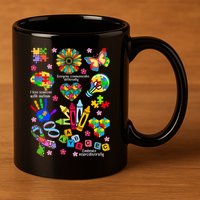Autism Mashup Collage 11oz C Handle Ceramic Mug
