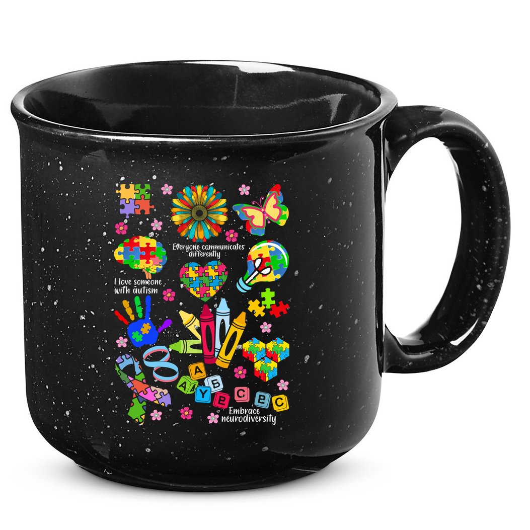 Autism Mashup Collage 15oz Campfire Ceramic Mug