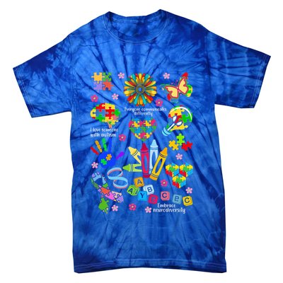 Autism Mashup Collage Tie-Dye T-Shirt