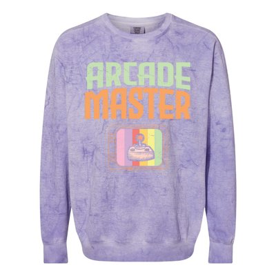 Arcade Master Classic Controller Retro Gaming Arcade Gift Colorblast Crewneck Sweatshirt