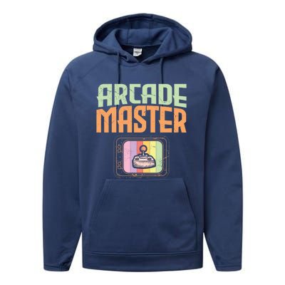 Arcade Master Classic Controller Retro Gaming Arcade Gift Performance Fleece Hoodie