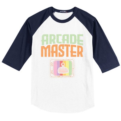 Arcade Master Classic Controller Retro Gaming Arcade Gift Baseball Sleeve Shirt